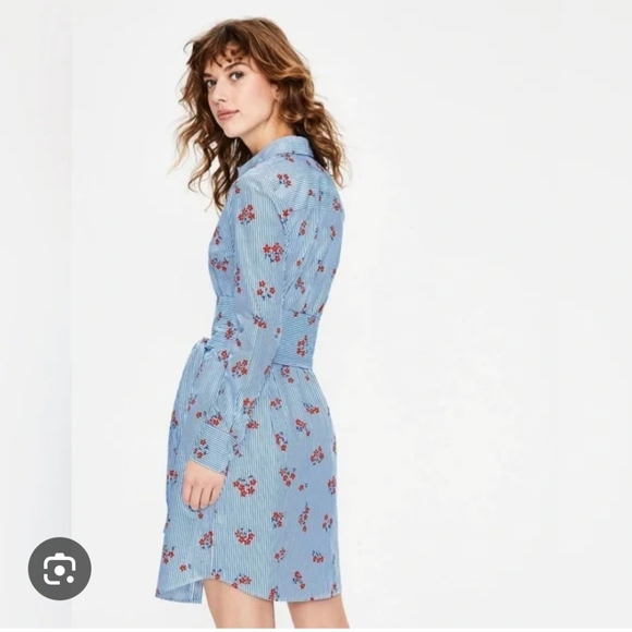 Boden Blue and White Striped Dress with Red AccentsNEW - Picture 15 of 16